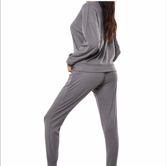 Blue Rib Soft Touch Loungewear Set - Picture 4 of 6